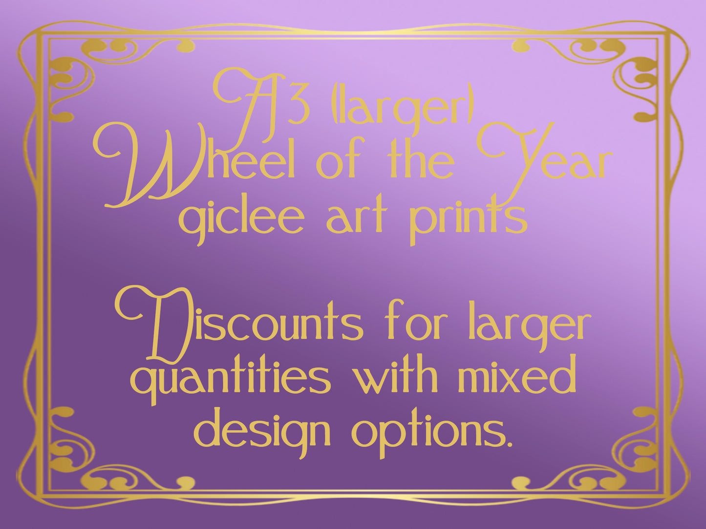 A3 (Larger) Wheel of the Year Art Prints Mixed Bulk quantities. 8 Pagan Sabbats