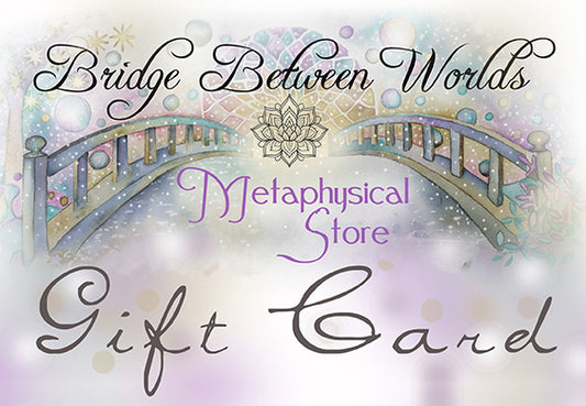 Esoteric metaphysical store gift card voucher for spiritual gifts, energy healings and psychic Tarot readings
