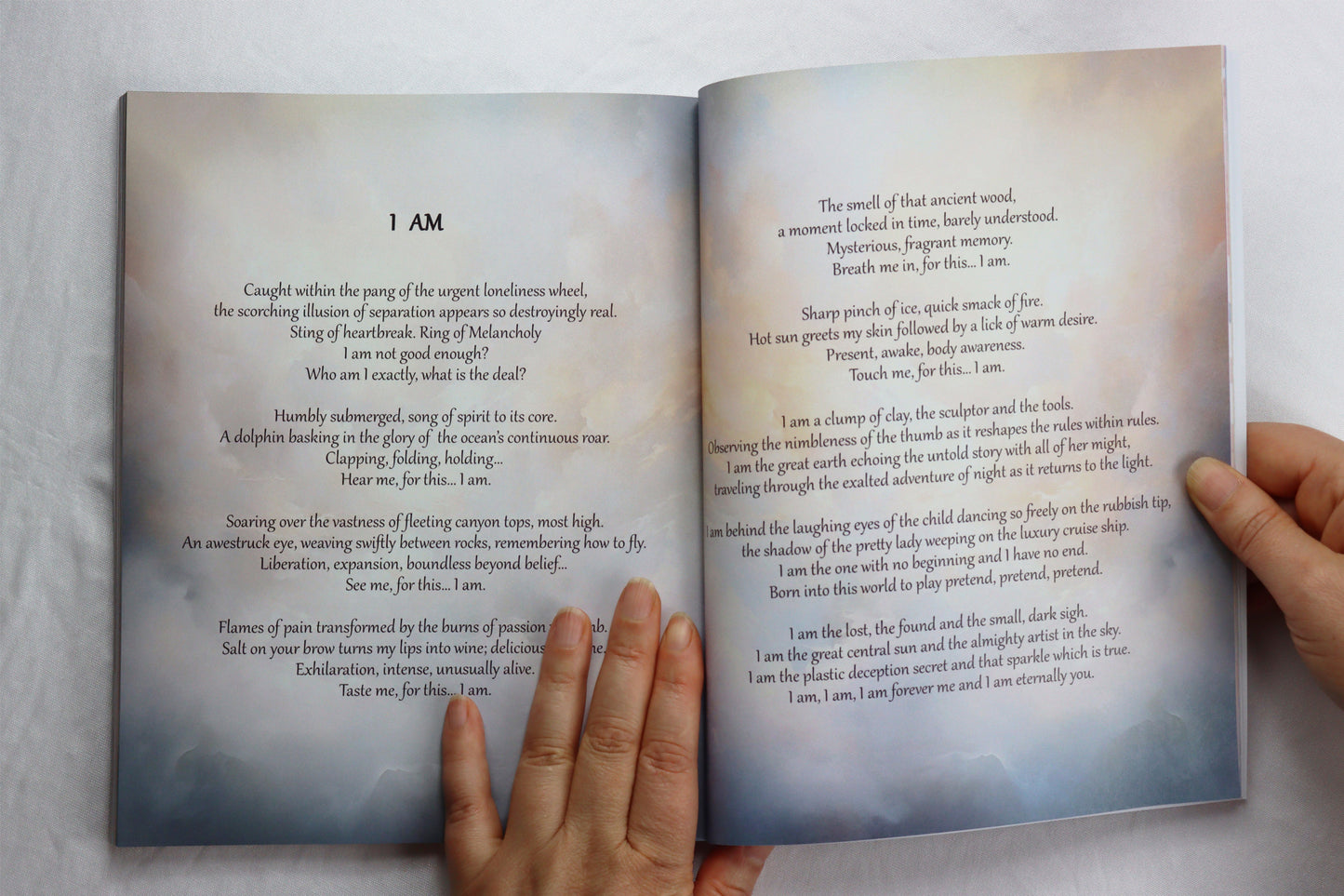 I Am spiritual poem. Spiritual Art Journal, Spiritual birthday gifts, Metaphysical store gift, Poetry book, Visionary artwork by artist Bonny Hut