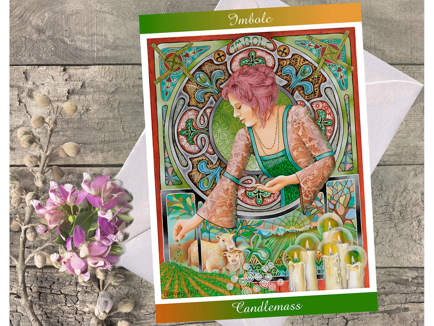 Imbolc Goddess Brigid greeting cards - Wiccan Wheel of the Year - 8 Pagan Sabbats