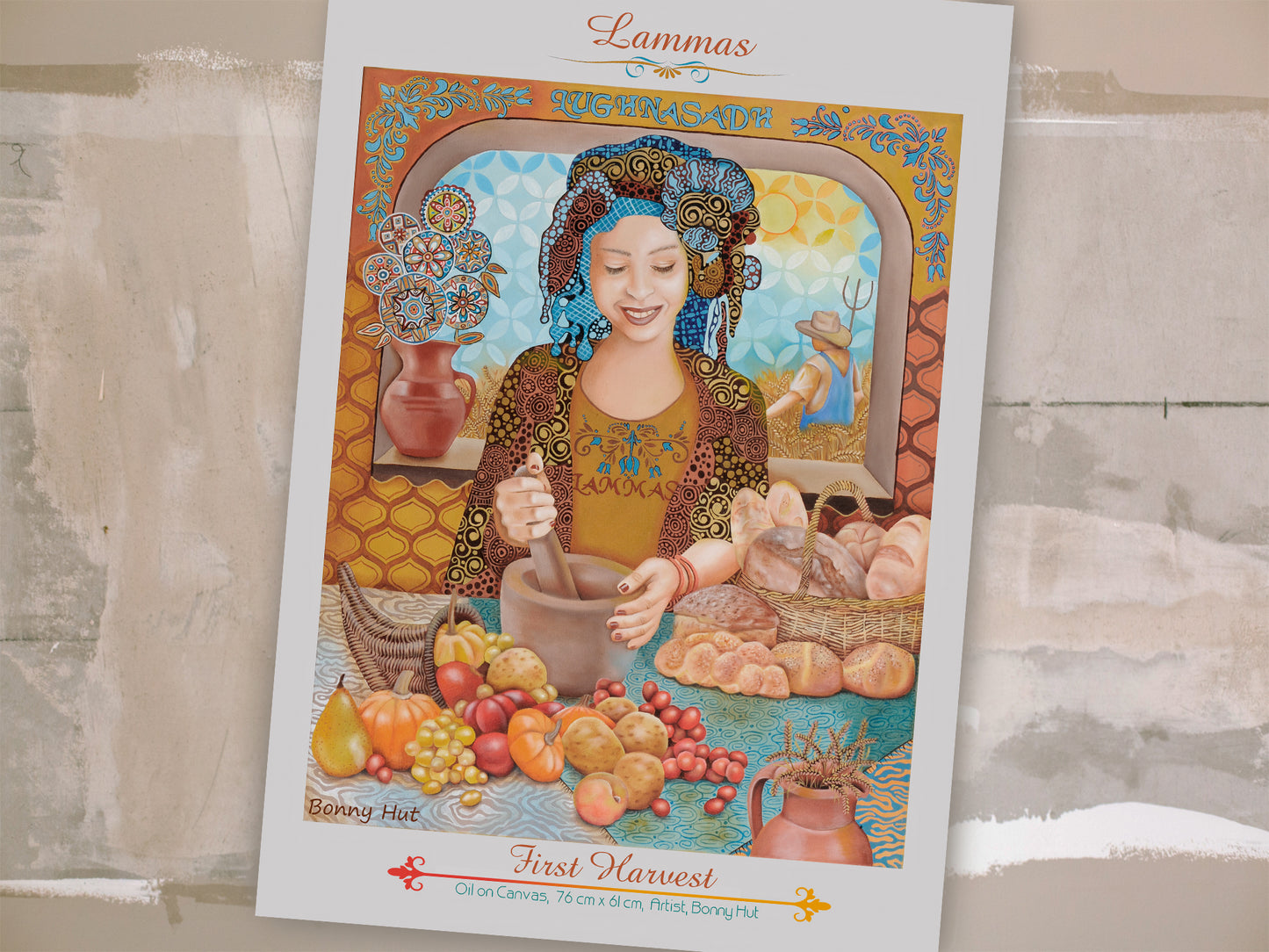 Lammas / Lughnasadh art print - Wiccan Kitchen witch - 8 pagan sabbats