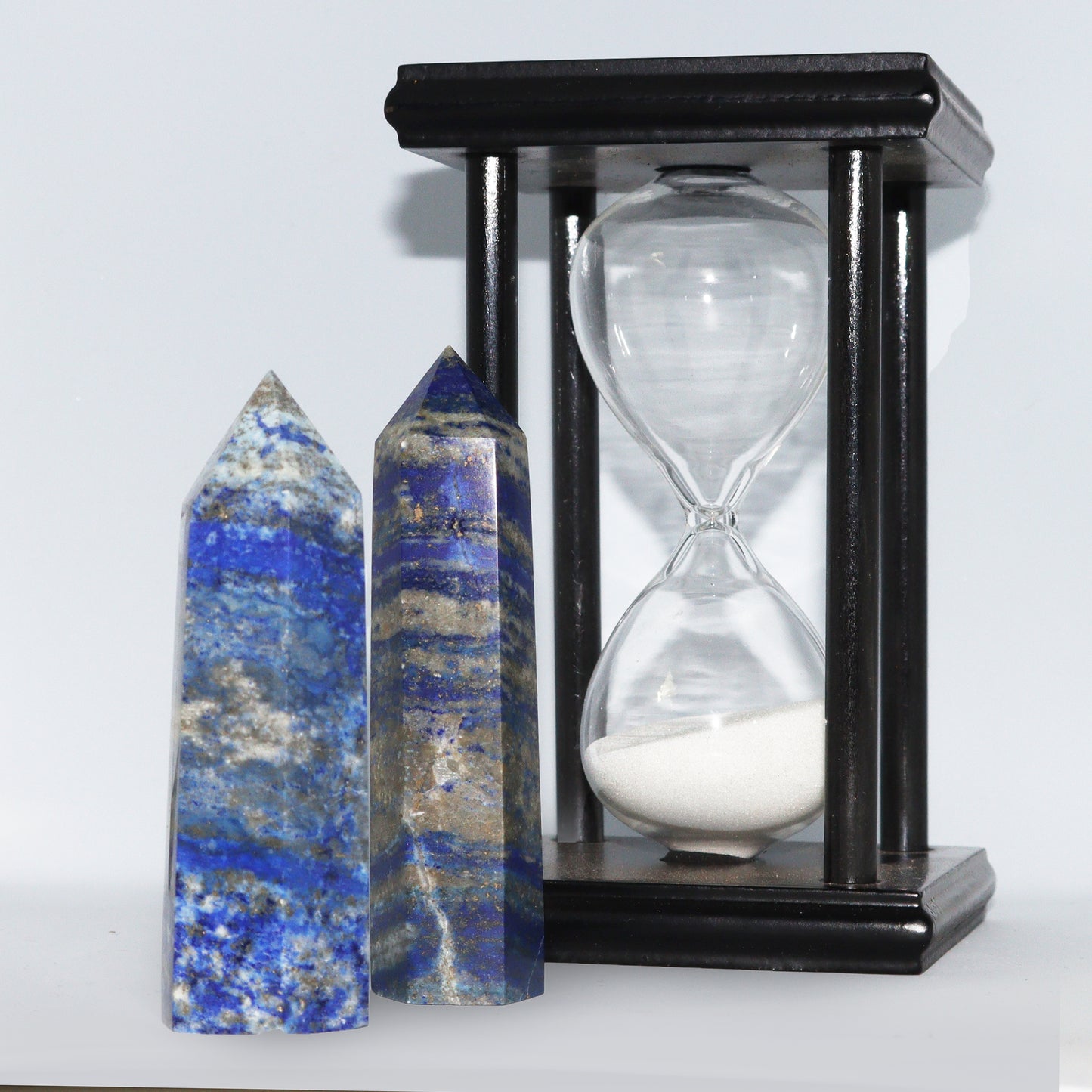 Healing Blue Lapis Lazuli Crystal Hexagonal Towers / Obelisks. Esoteric spiritual gifts from our New age Metaphysical store.