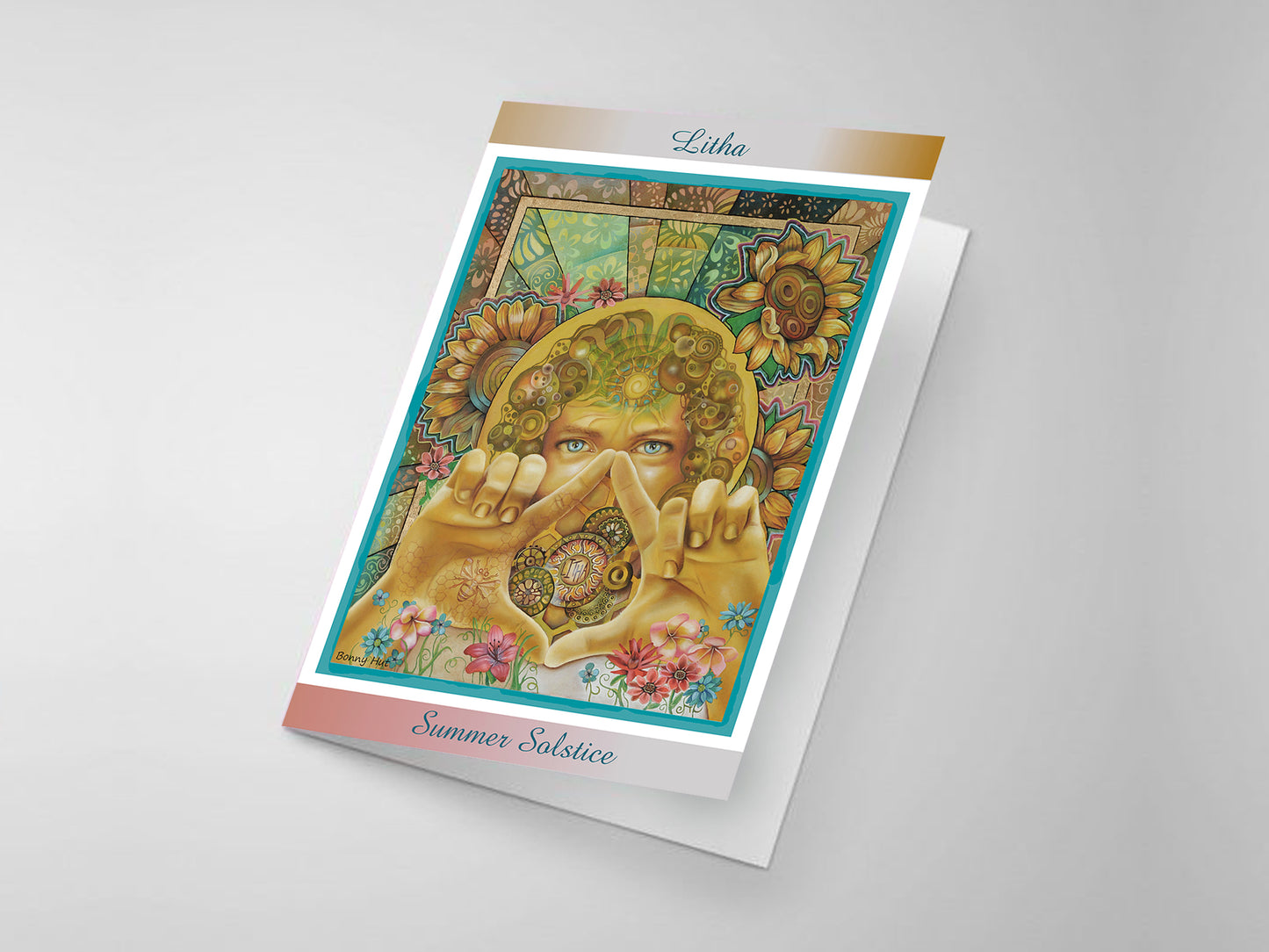 Litha Summer Solstice folded greeting cards- Wiccan Wheel of the Year Pagan Sabbat