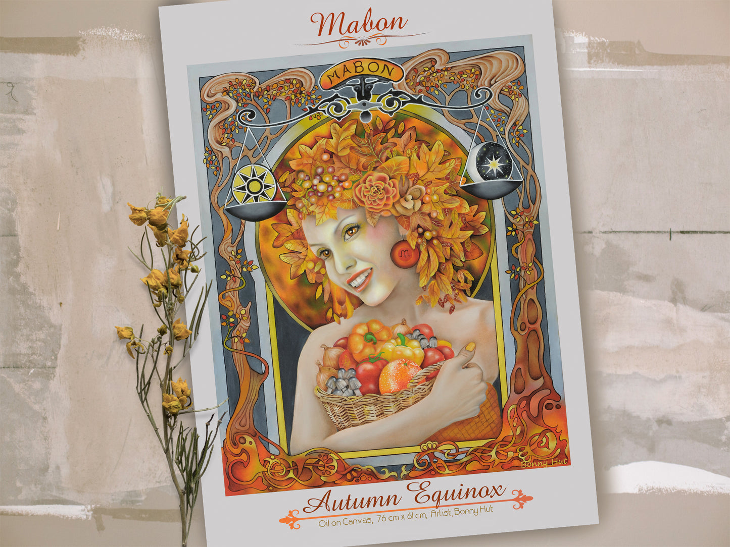 Mabon Autumn Equinox A3 art prints - Wiccan Wheel of the Year - 8 Pagan Sabbats