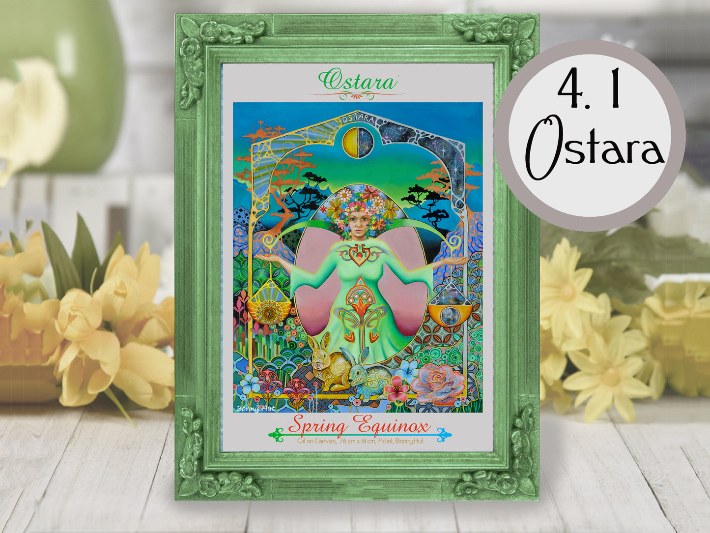 Ostara Spring Equinox Wheel of the Year A3 Art Prints Bulk quantities. 8 Pagan Sabbats