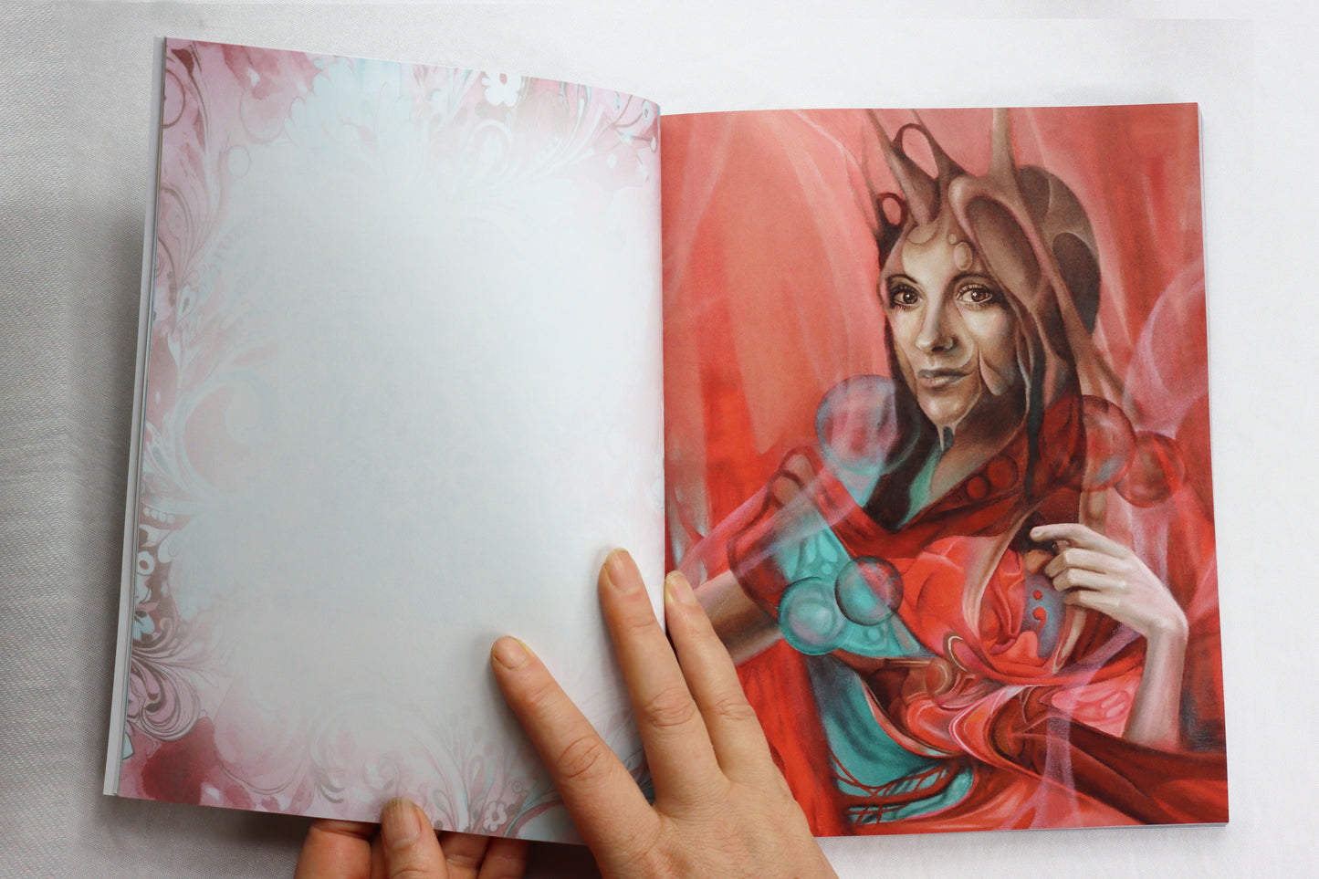 Spiritual Art Journal surreal portrait oil painting, Spiritual birthday gifts, Metaphysical store gift, Poetry book, Visionary artwork by artist Bonny Hut