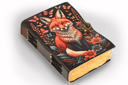 Fox leather bound journal