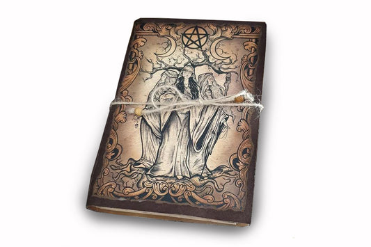 Triple Goddess Leather bound journal