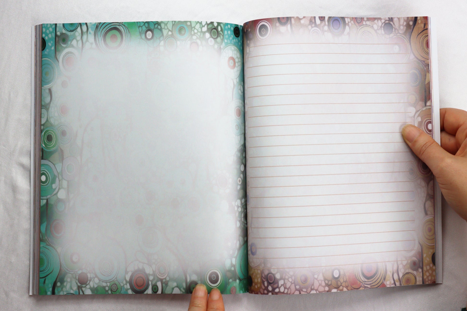 Ethnic border for writing pages. Spiritual Art Journal, Spiritual birthday gifts, Metaphysical store gift, Poetry book, Visionary artwork by artist Bonny Hut