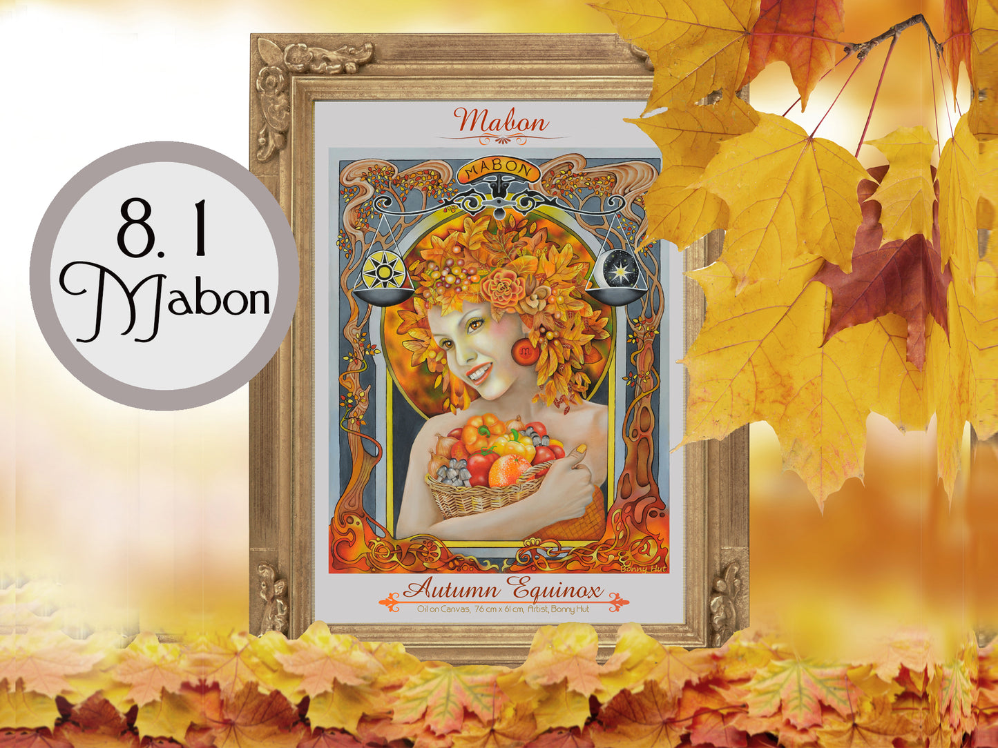 Mabon Autumn Equinox Wheel of the Year A3 Art Prints Bulk quantities. 8 Pagan Sabbats