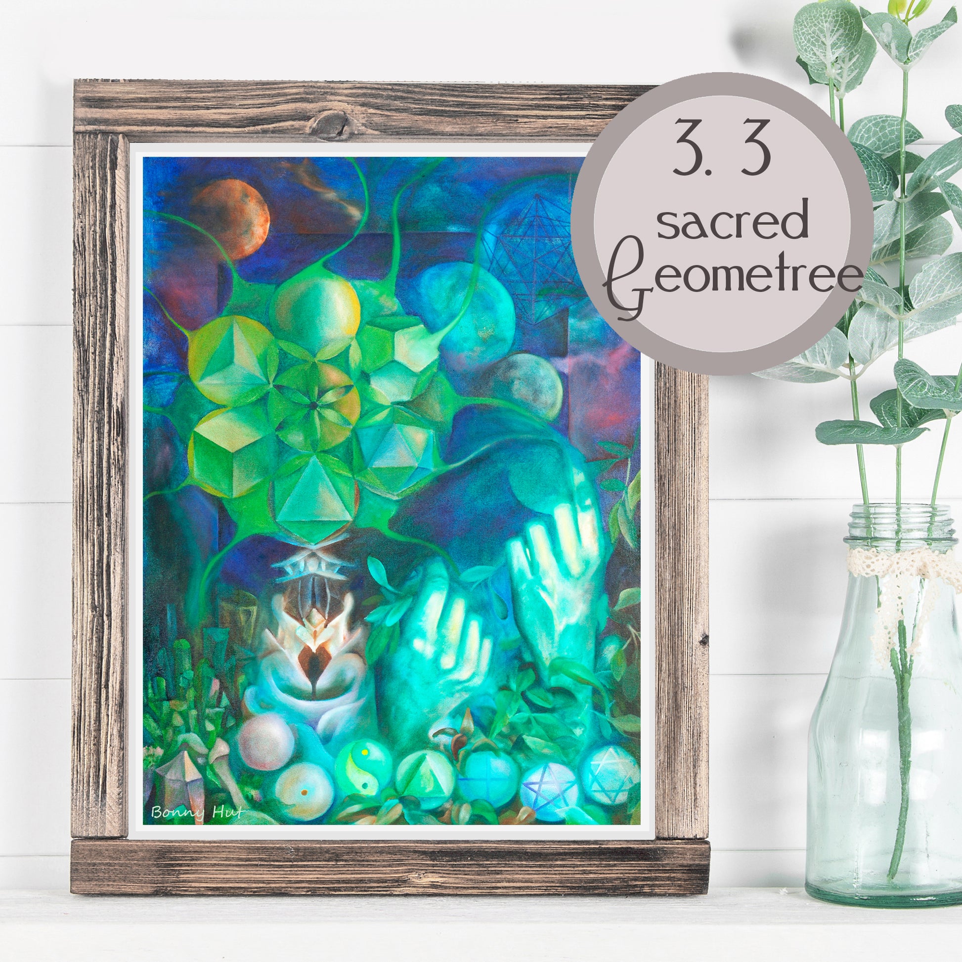 Sacred geometry seed of life A3 Spiritual - Pagan Art Prints Bulk quantities. Esoteric decor and witchy gifts. Reproduced from original oil paintings from our online Metaphysical store.