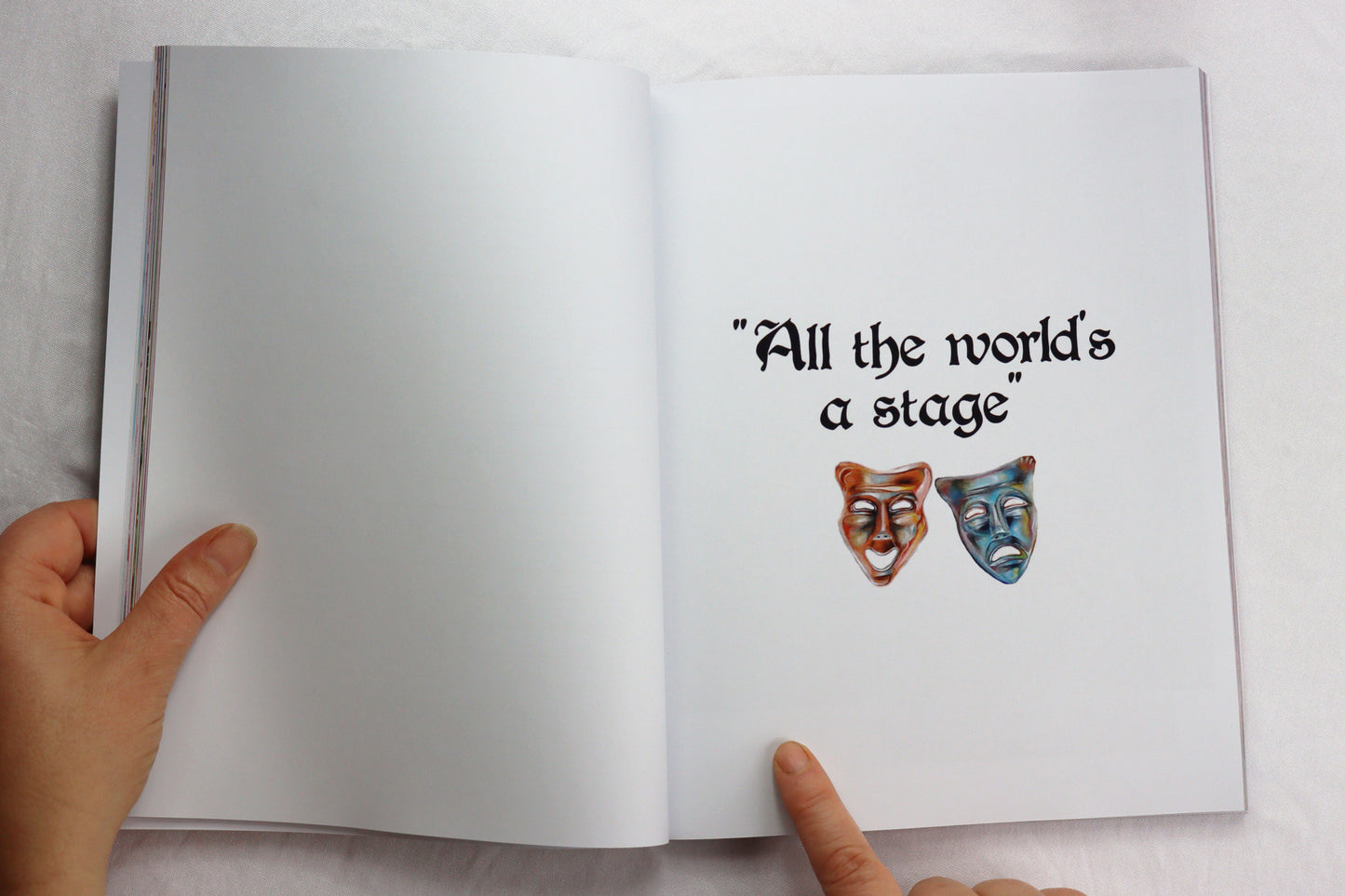 All the world's a stage - Spiritual Art Journal, Spiritual birthday gifts, Metaphysical store gift, Poetry book, Visionary artwork by artist Bonny Hut