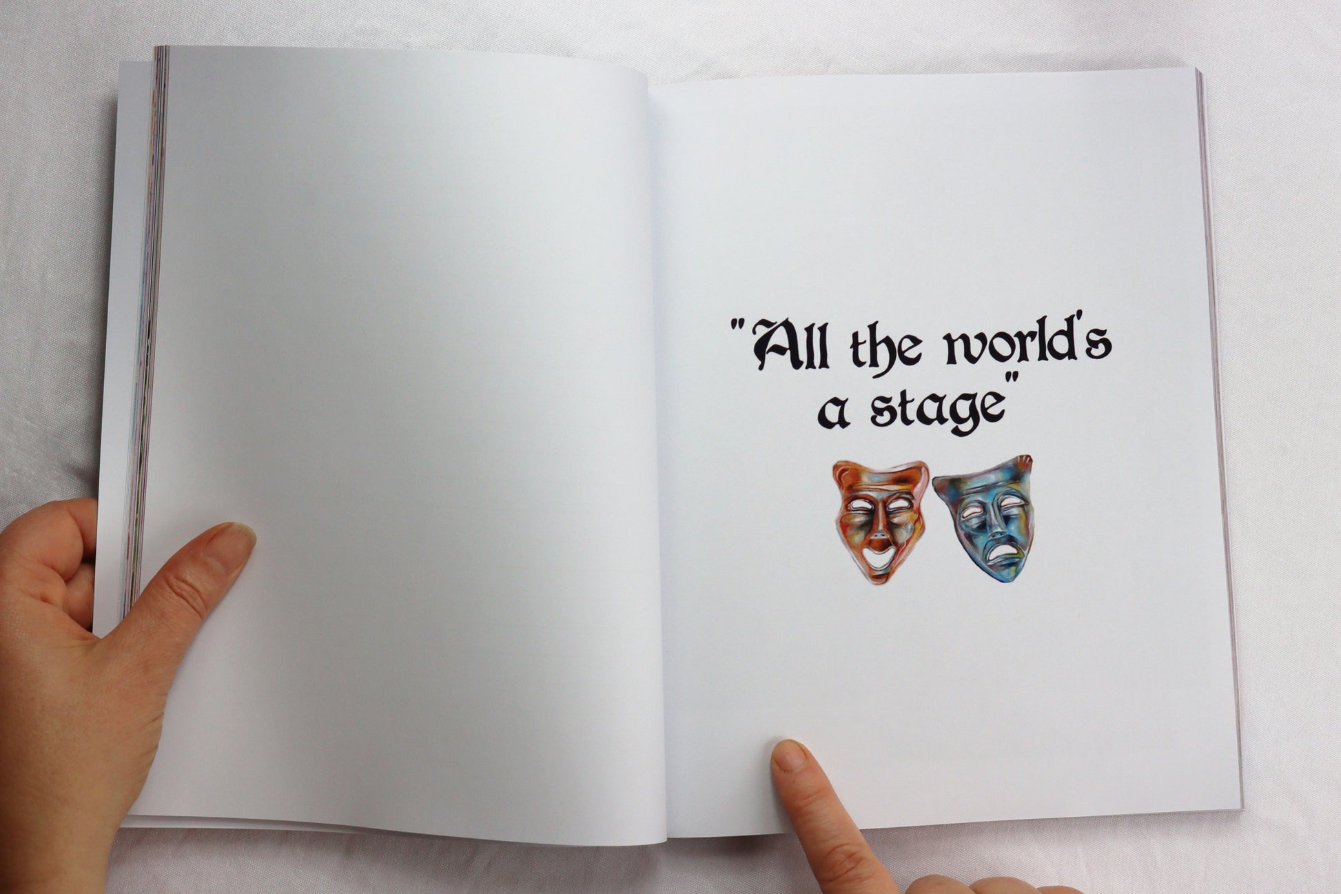 All the world's a stage - Spiritual Art Journal, Spiritual birthday gifts, Metaphysical store gift, Poetry book, Visionary artwork by artist Bonny Hut