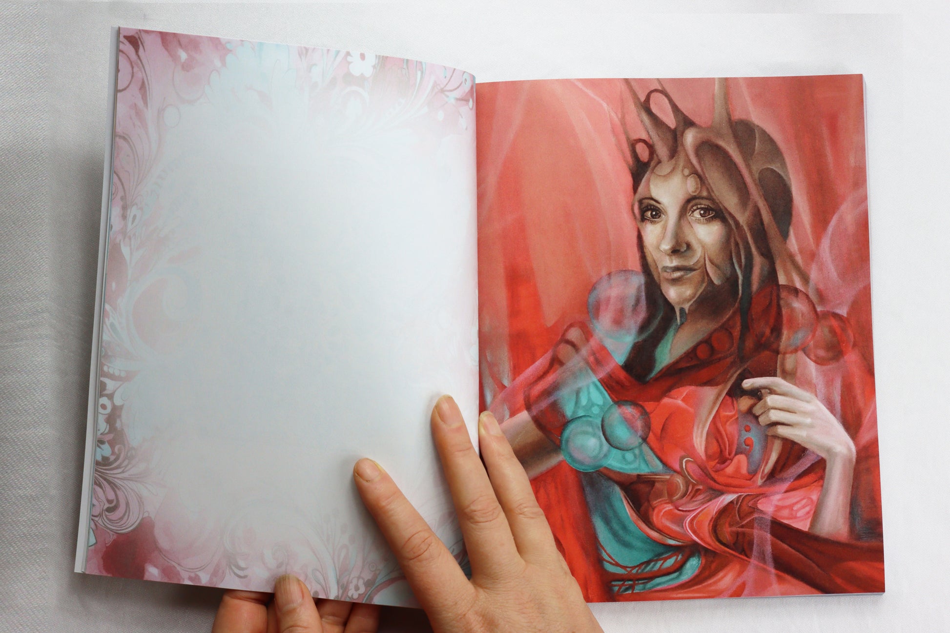Spiritual Art Journal surreal portrait oil painting, Spiritual birthday gifts, Metaphysical store gift, Poetry book, Visionary artwork by artist Bonny Hut