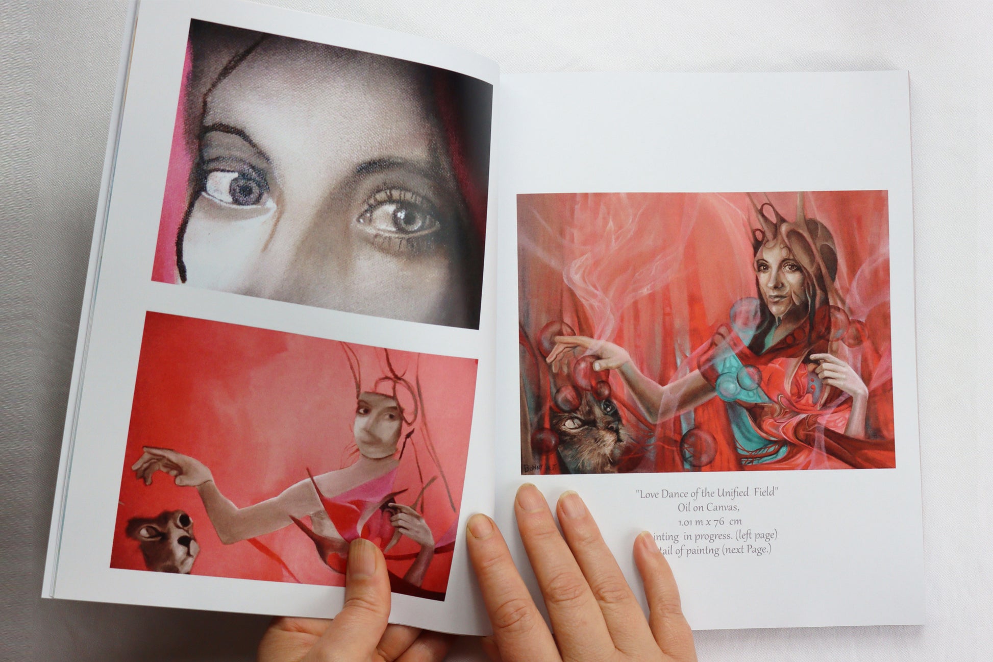Spiritual Art Journal, Surreal portrait art oil painting, Spiritual birthday gifts, Metaphysical store gift, Poetry book, Visionary artwork by artist Bonny Hut