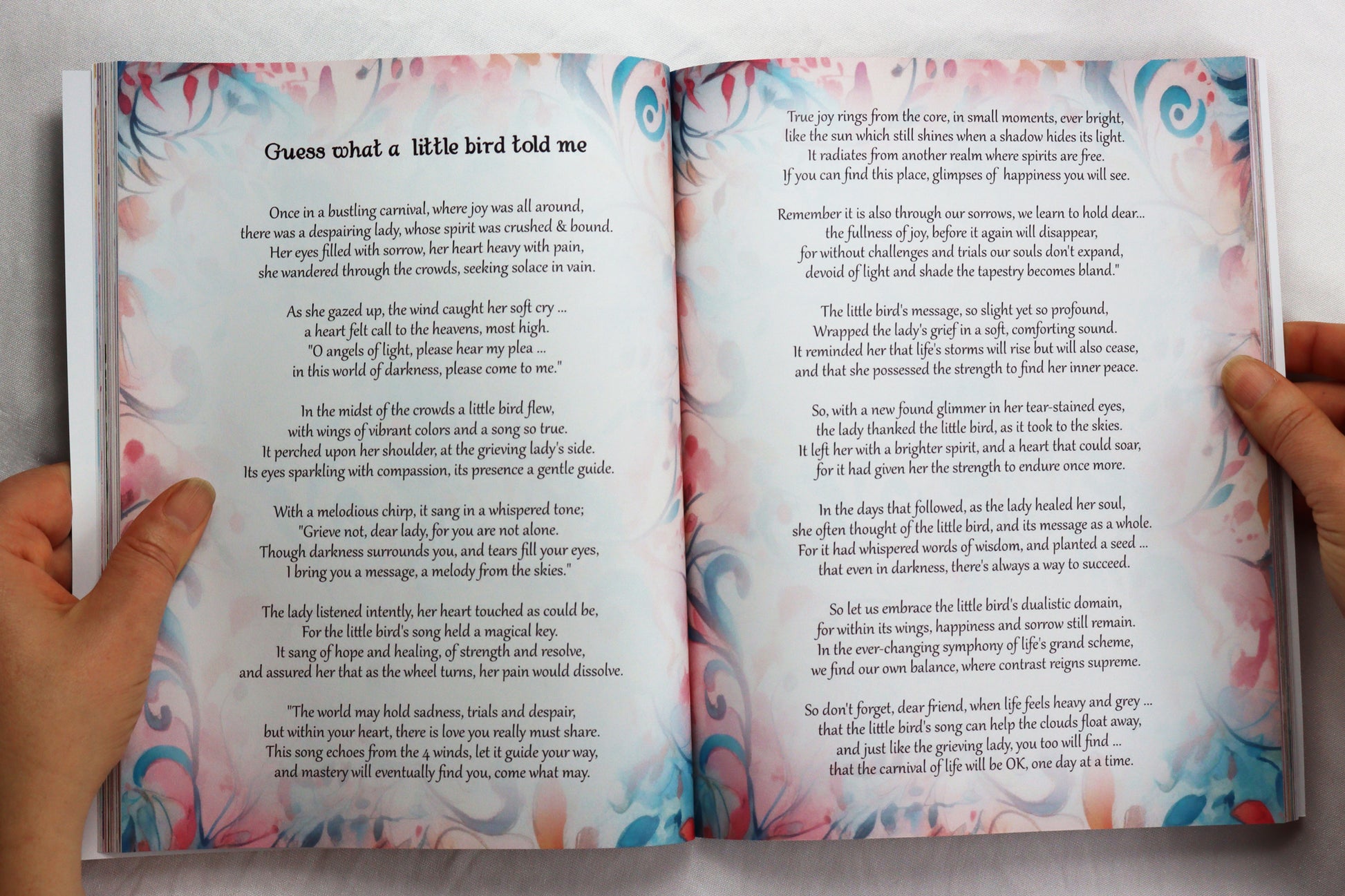 Beautiful Spiritual poem in Journal. Spiritual Art Journal, Spiritual birthday gifts, Metaphysical store gift, Poetry book, Visionary artwork by artist Bonny Hut