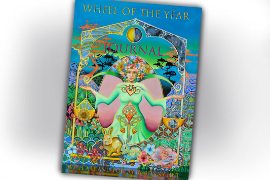 Wiccan Wheel of the Year Journal 8 Pagan Sabbats Book Art Nouveau inspired oil paintings