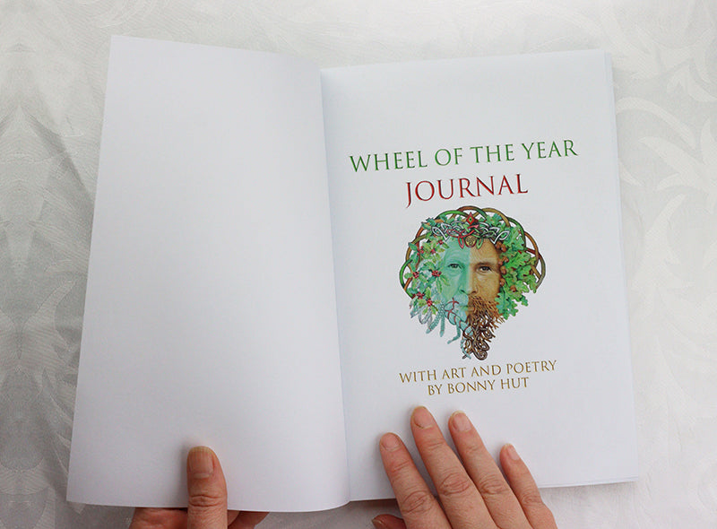 Wiccan Wheel of the Year Journal 8 Pagan Sabbats Book Art Nouvea inspired by artist Bonny Hut