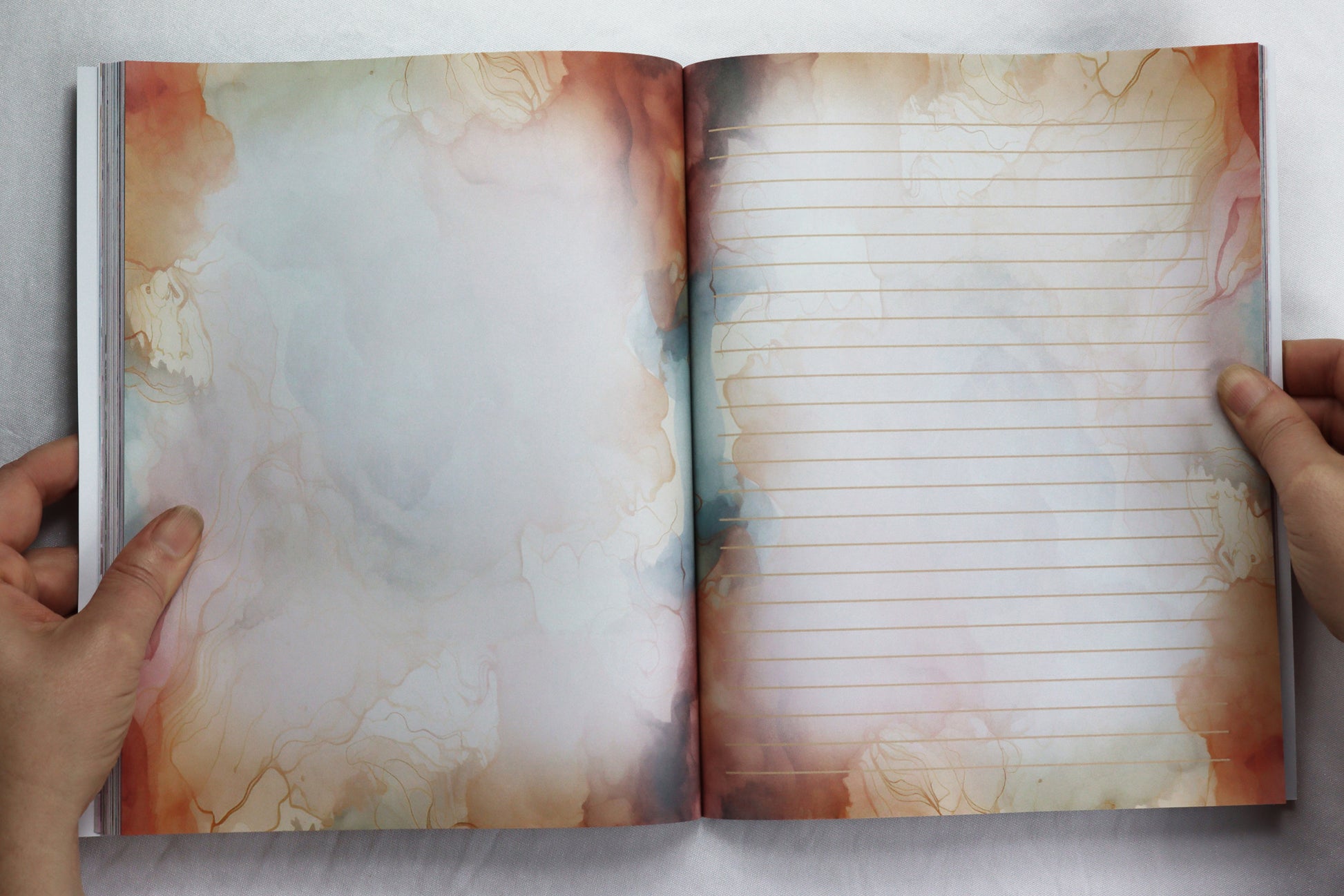 Earth colors watercolor writing paper. Spiritual Art Journal, Spiritual birthday gifts, Metaphysical store gift, Poetry book, Visionary artwork by artist Bonny Hut